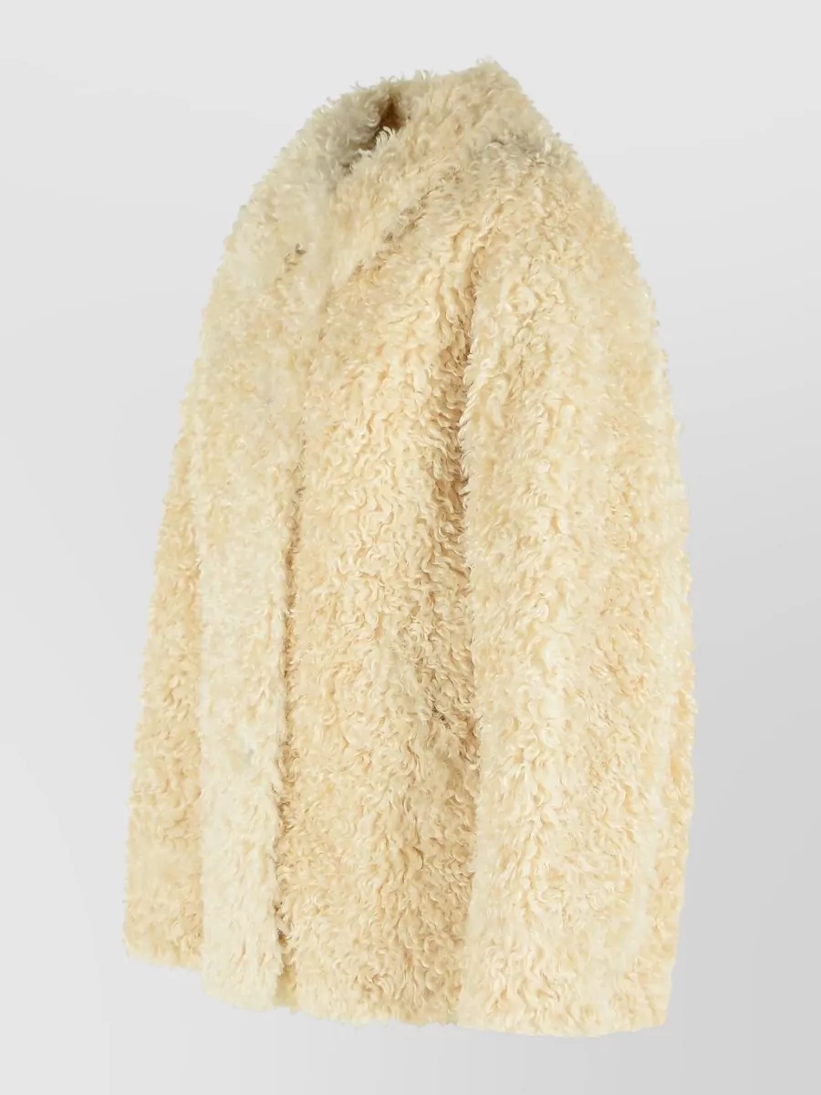 Isabel Marant Étoile Tarvey Faux Fur Collared Neck Jacket In Yellow