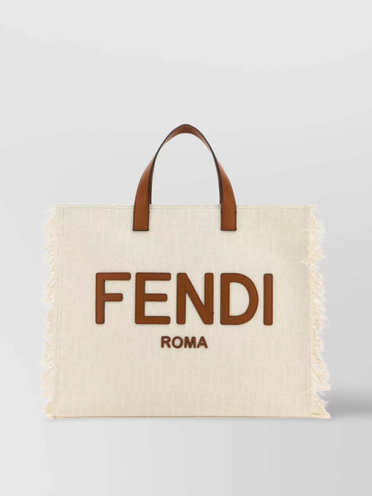 Shop Fendi Jacquard Embroidered Tote Bag
