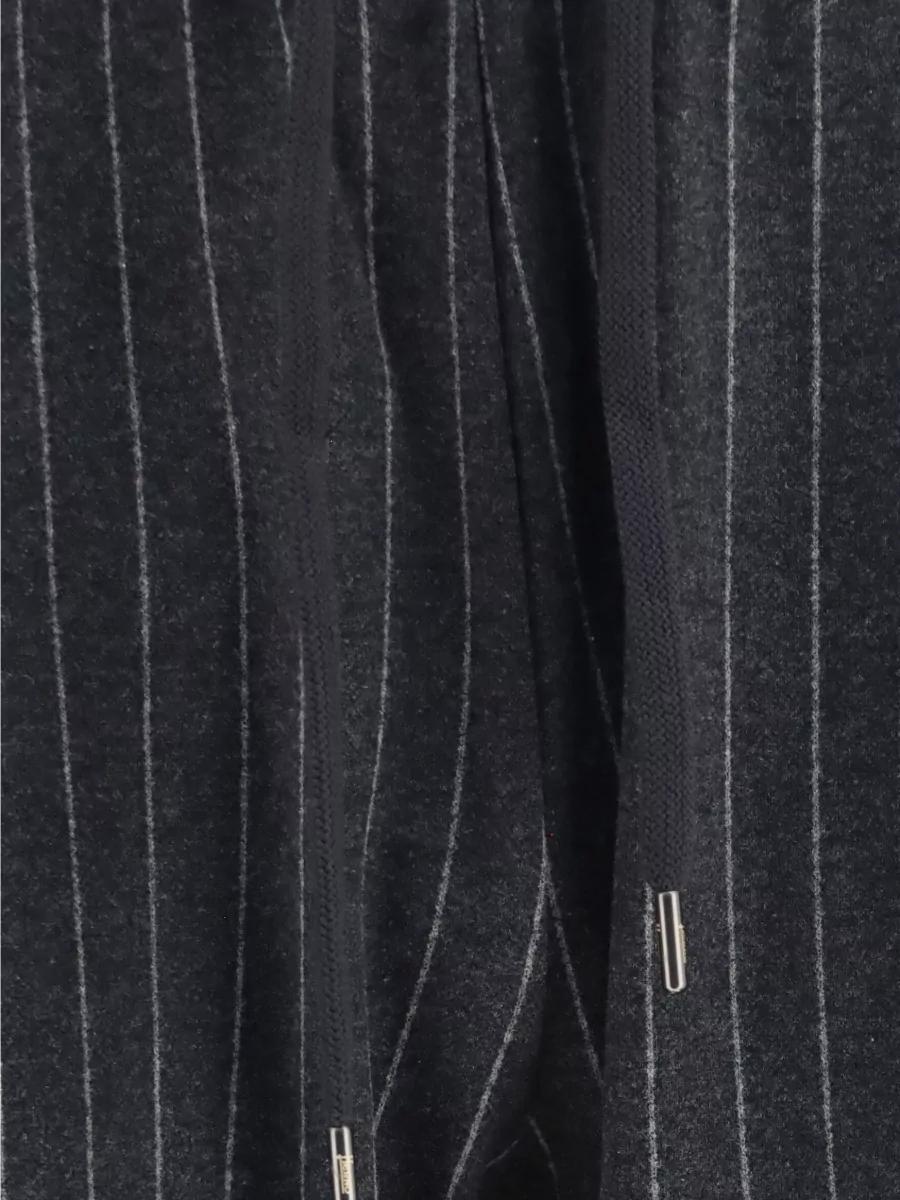 Herno Pinstripe Drawstring Loose-Fit Trousers