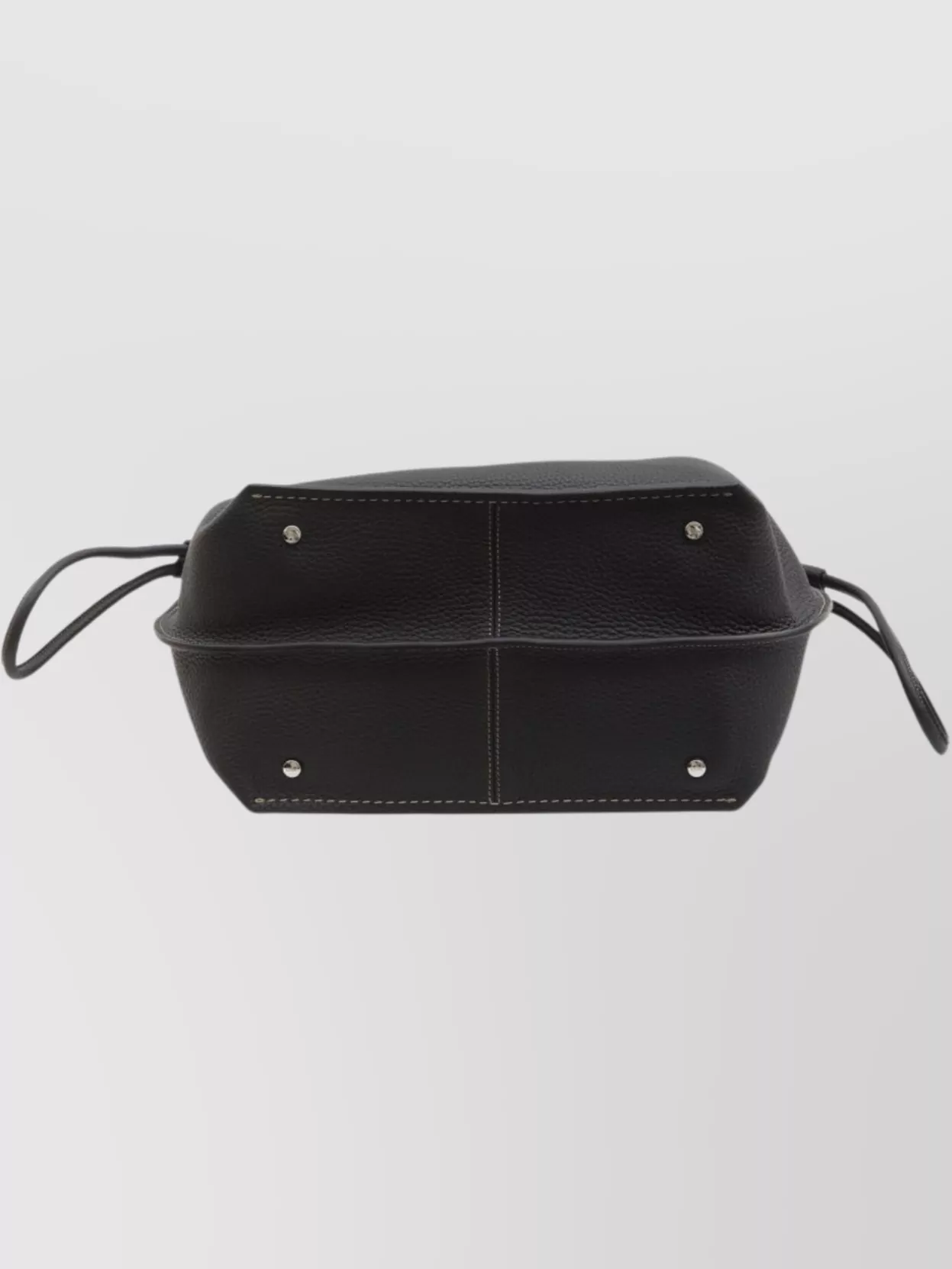 Tod's Grained Leather Bucket Bag With Visible Stitching