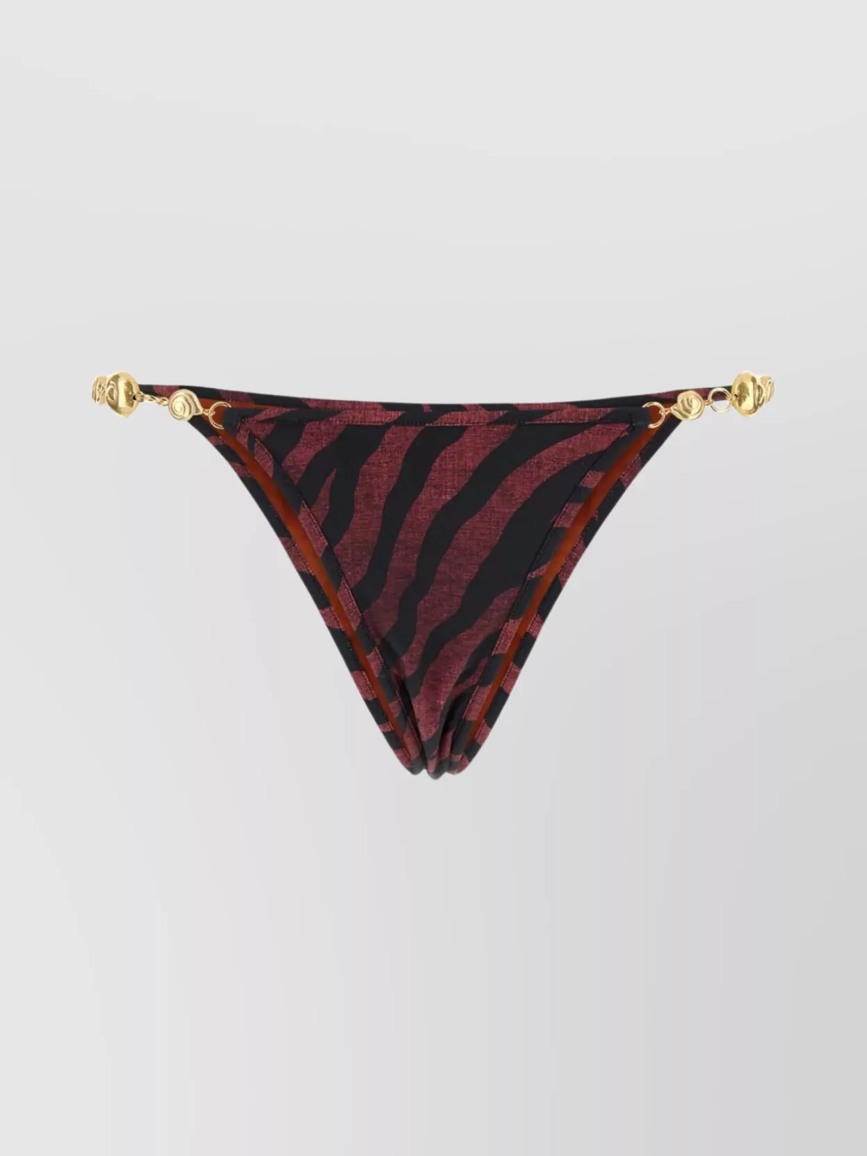 REINA OLGA STRETCH NYLON BIKINI BOTTOM WITH ANIMAL PRINT
