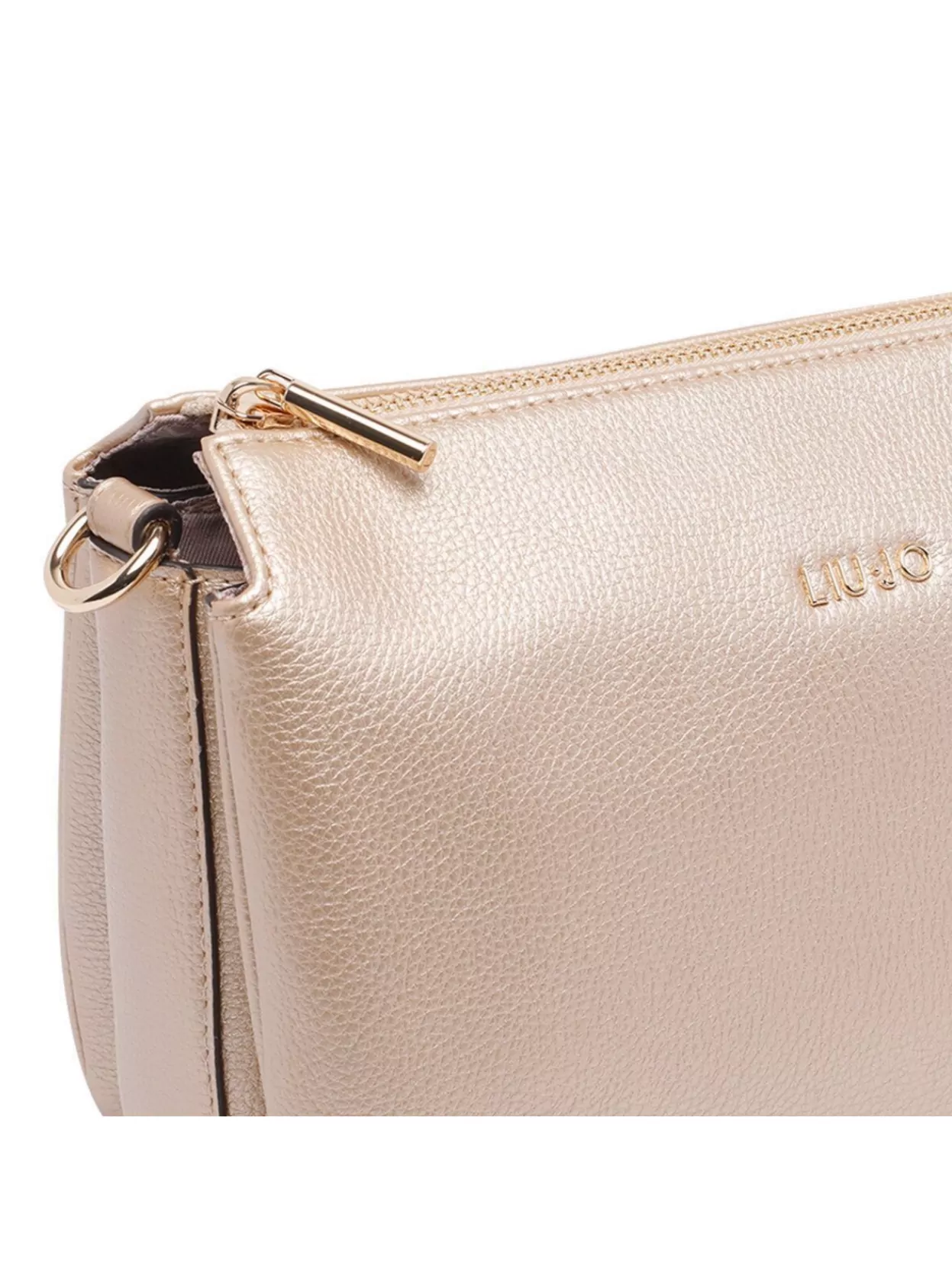 Liu Jo Gold Textured Crossbody Bag Adjustable Strap