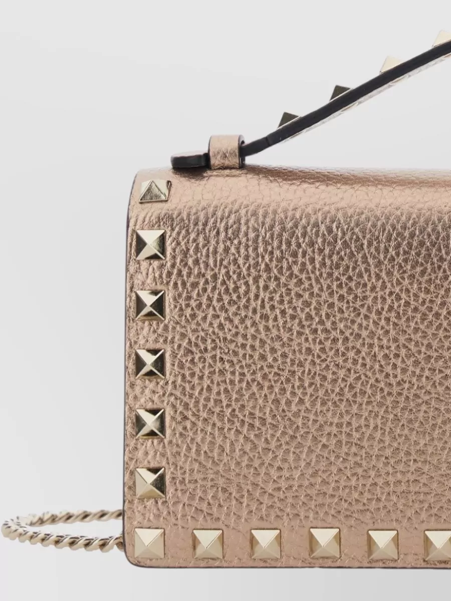 Valentino Garavani Rockstud Spike Leather Clutch Bag