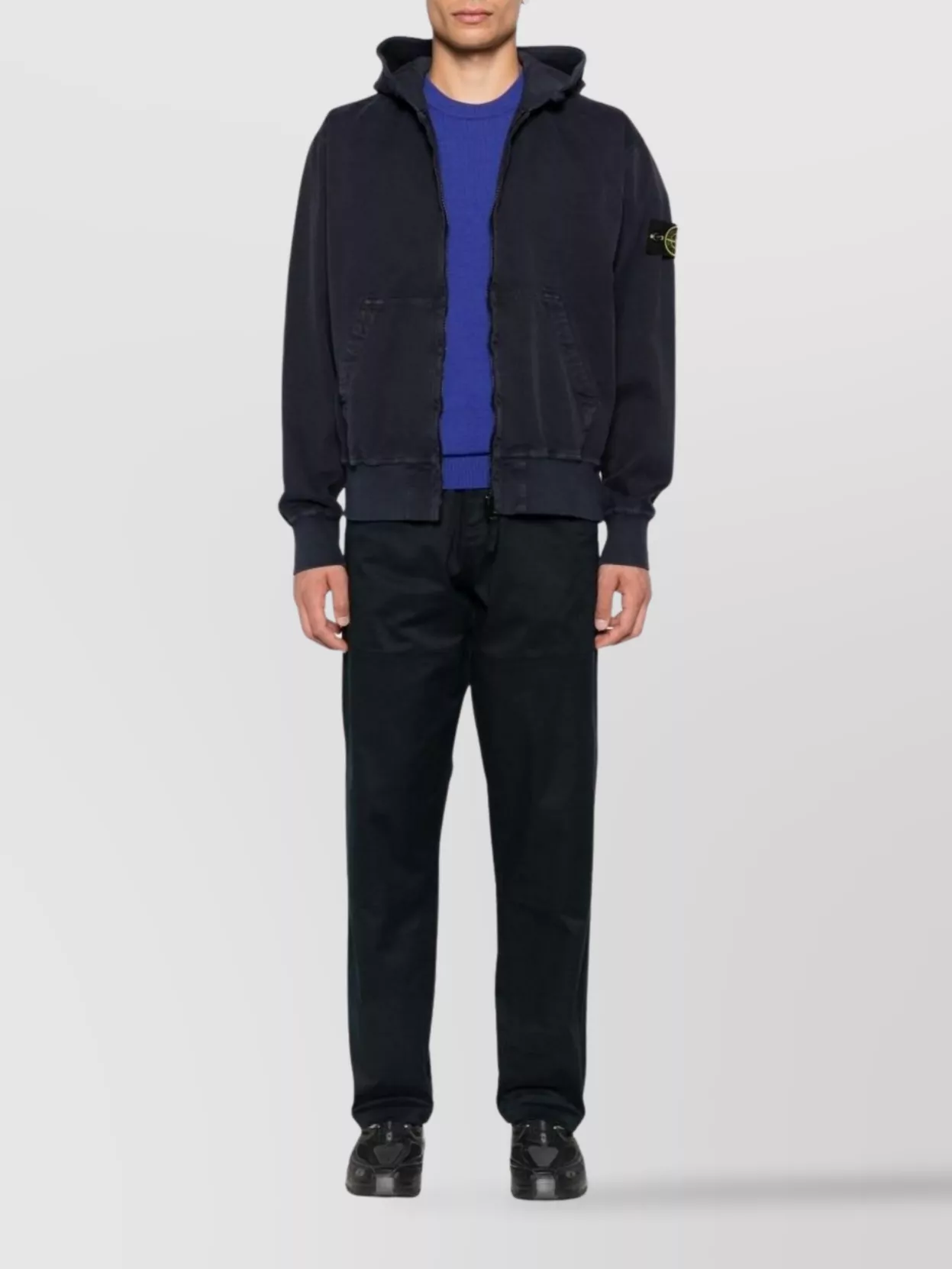 Stone Island Sleeve Badge Crew Neck Sweater