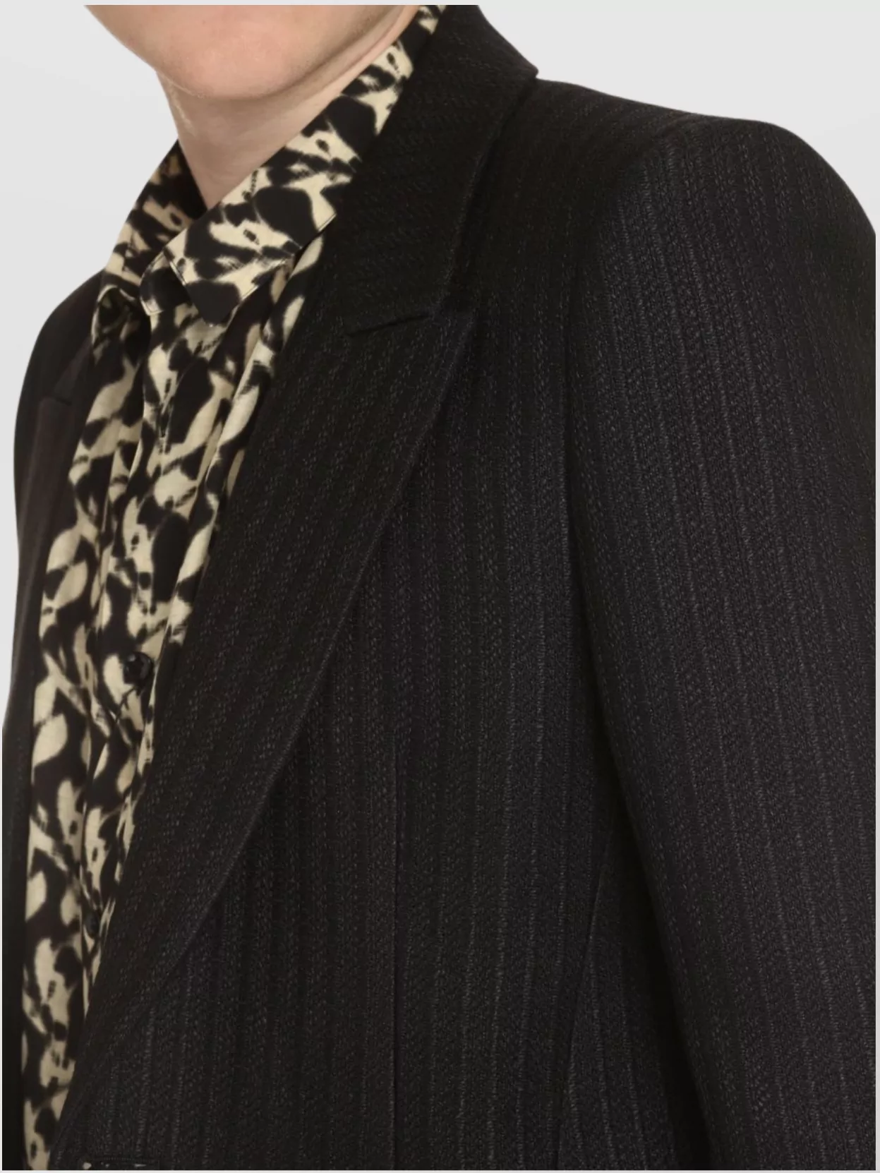 Saint Laurent Tailored One Button Blazer In Black