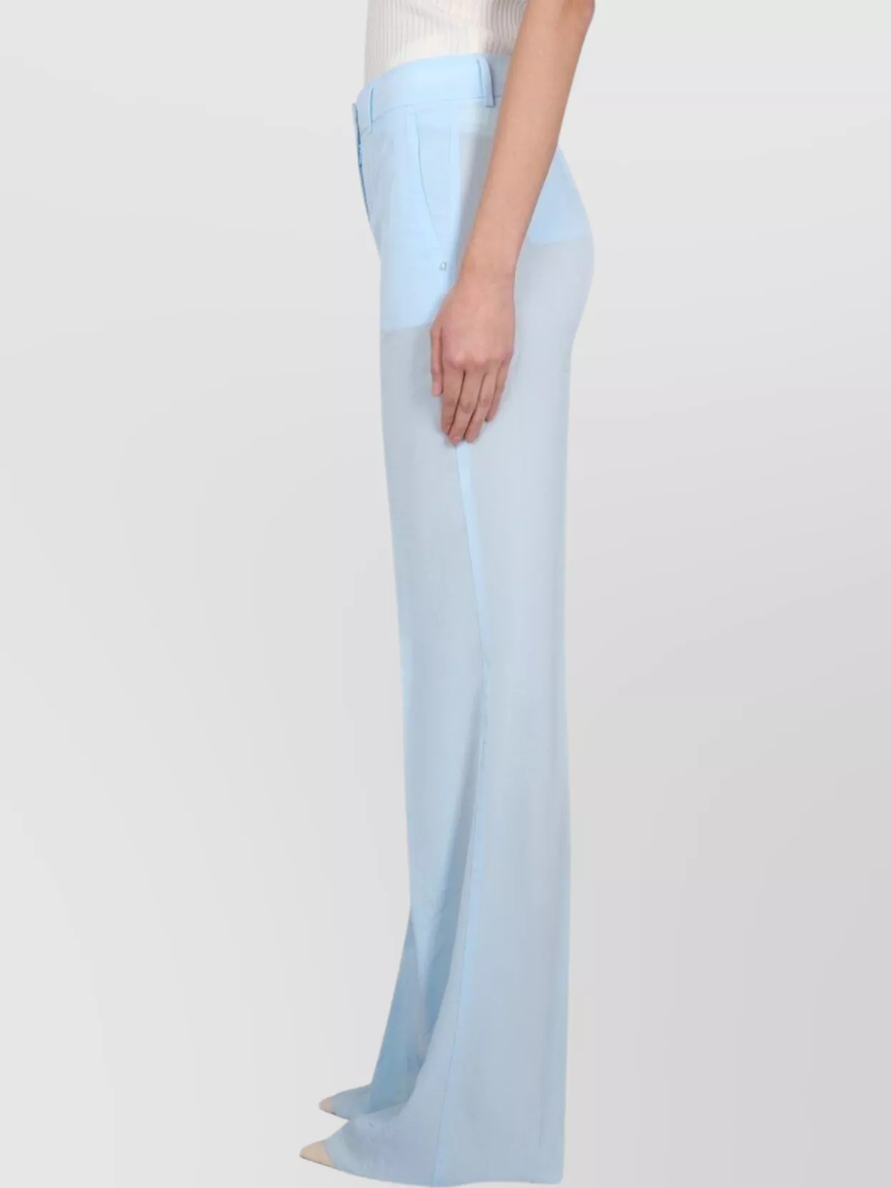 Max Mara Wide Leg Trousers Belt Loops In Multi