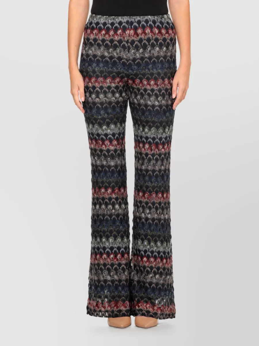 Missoni Geometric Lurex Flared Trousers