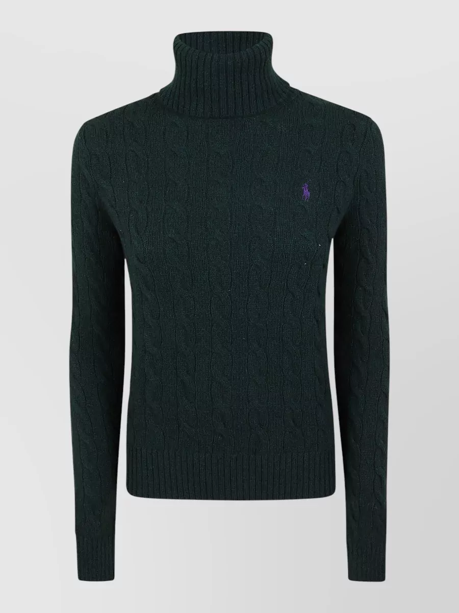 Polo Ralph Lauren cable-knit wool cashmere turtleneck sweater