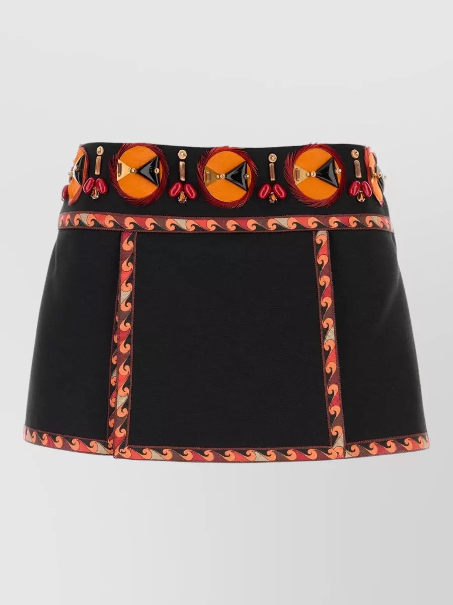 Pucci Cotton gabardine mini skirt