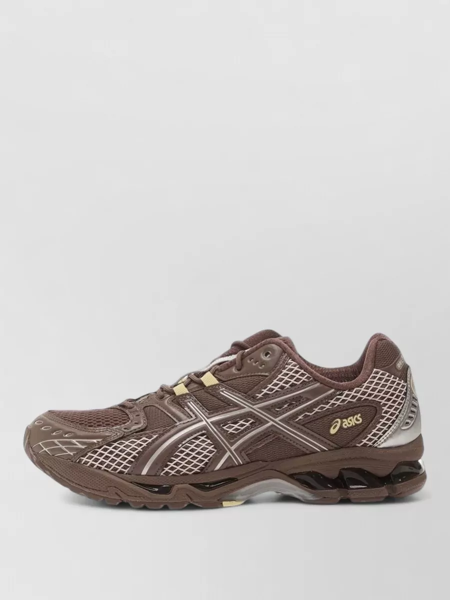 Asics Synthetic Leather Low Top Lace Up Sneakers