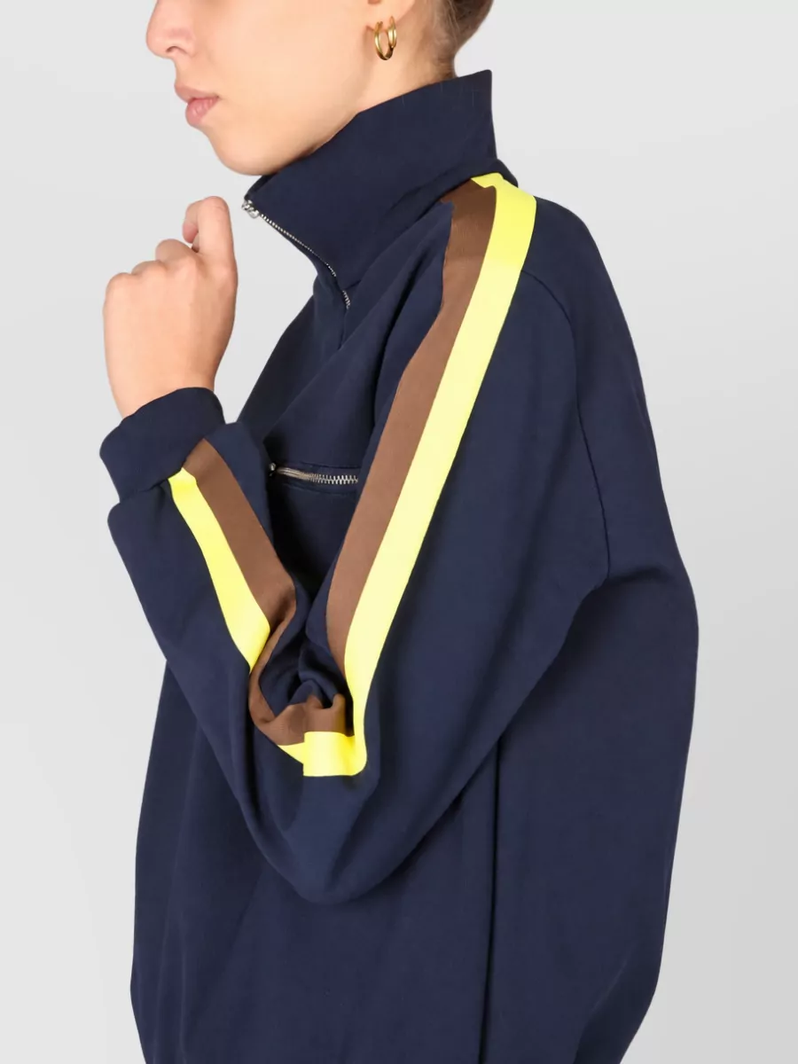 Tory Burch Zip-Up Knitted Top