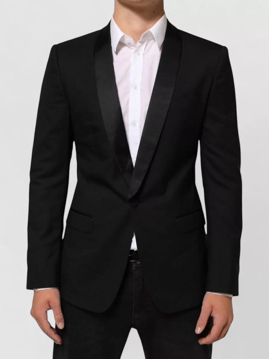 Dolce&Gabbana Silk blend single-breasted suit jacket