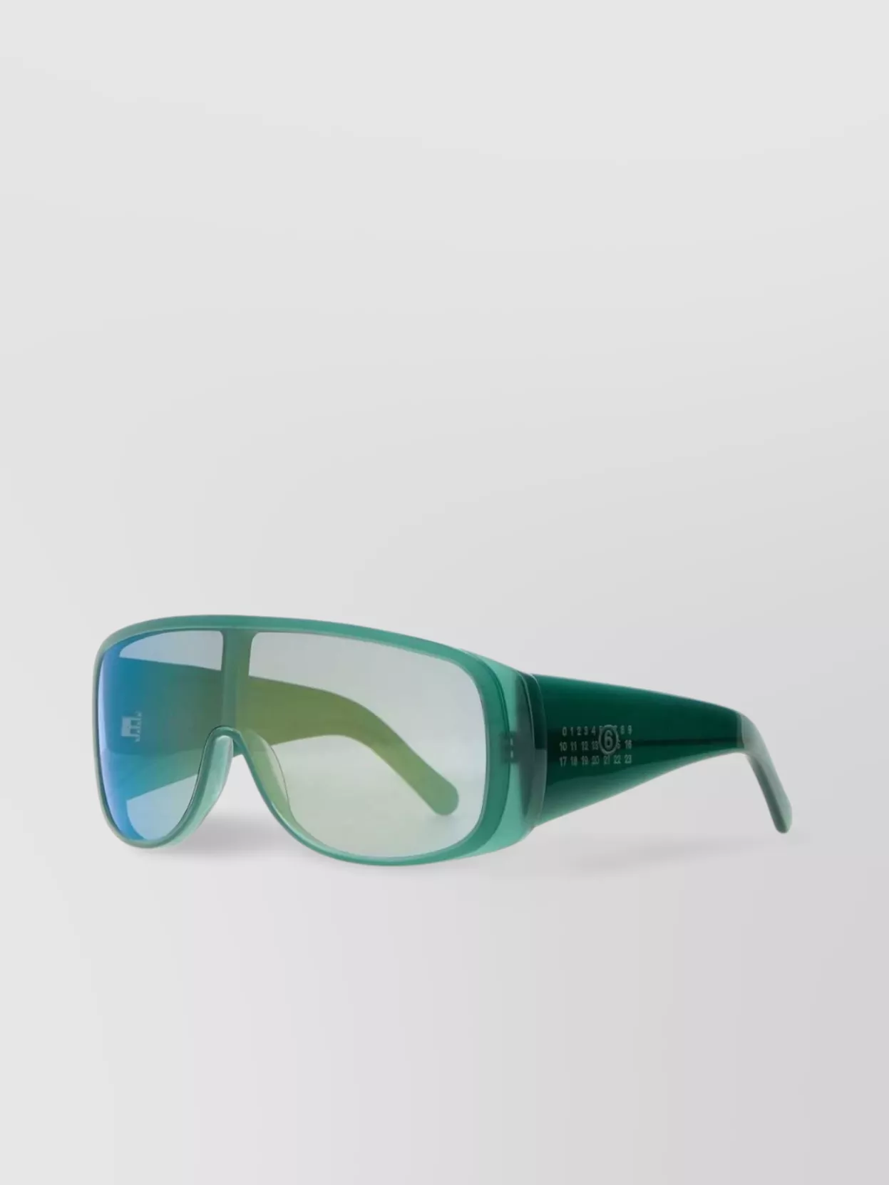 Mm6 Maison Margiela Sunglasses With Green Frame And Mirrored Lenses
