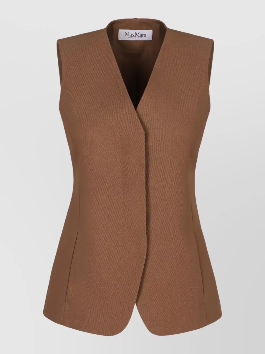Max Mara Reno Tailored Single Breasted Vest V Neck