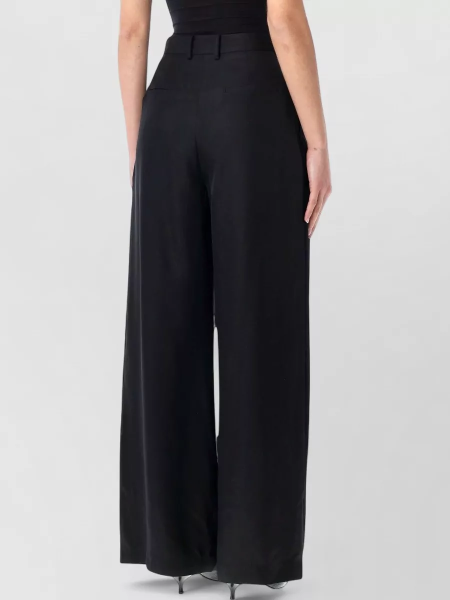 The Frankie Shop Pleated High-Rise Wide-Leg Trousers