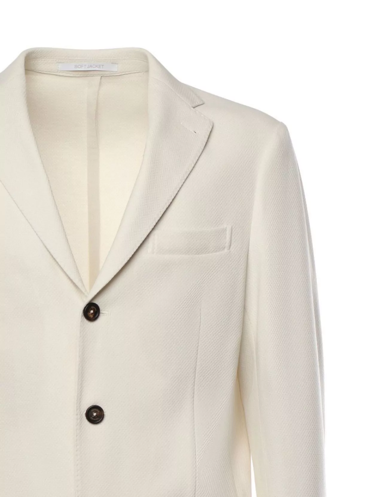 ELEVENTY SAND SINGLE-BREASTED NOTCH LAPEL JACKET WITH POCKETS
