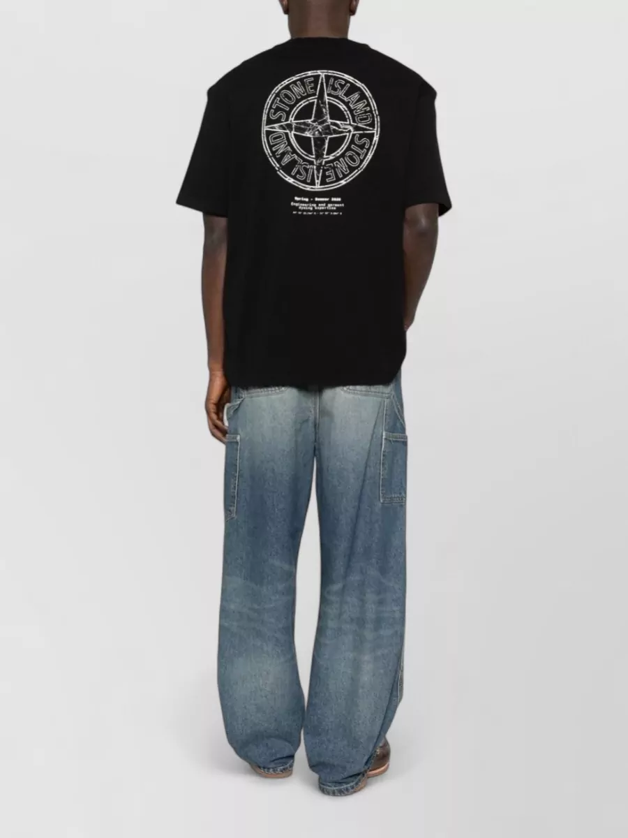 Stone Island Logo-Print Cotton T-Shirt