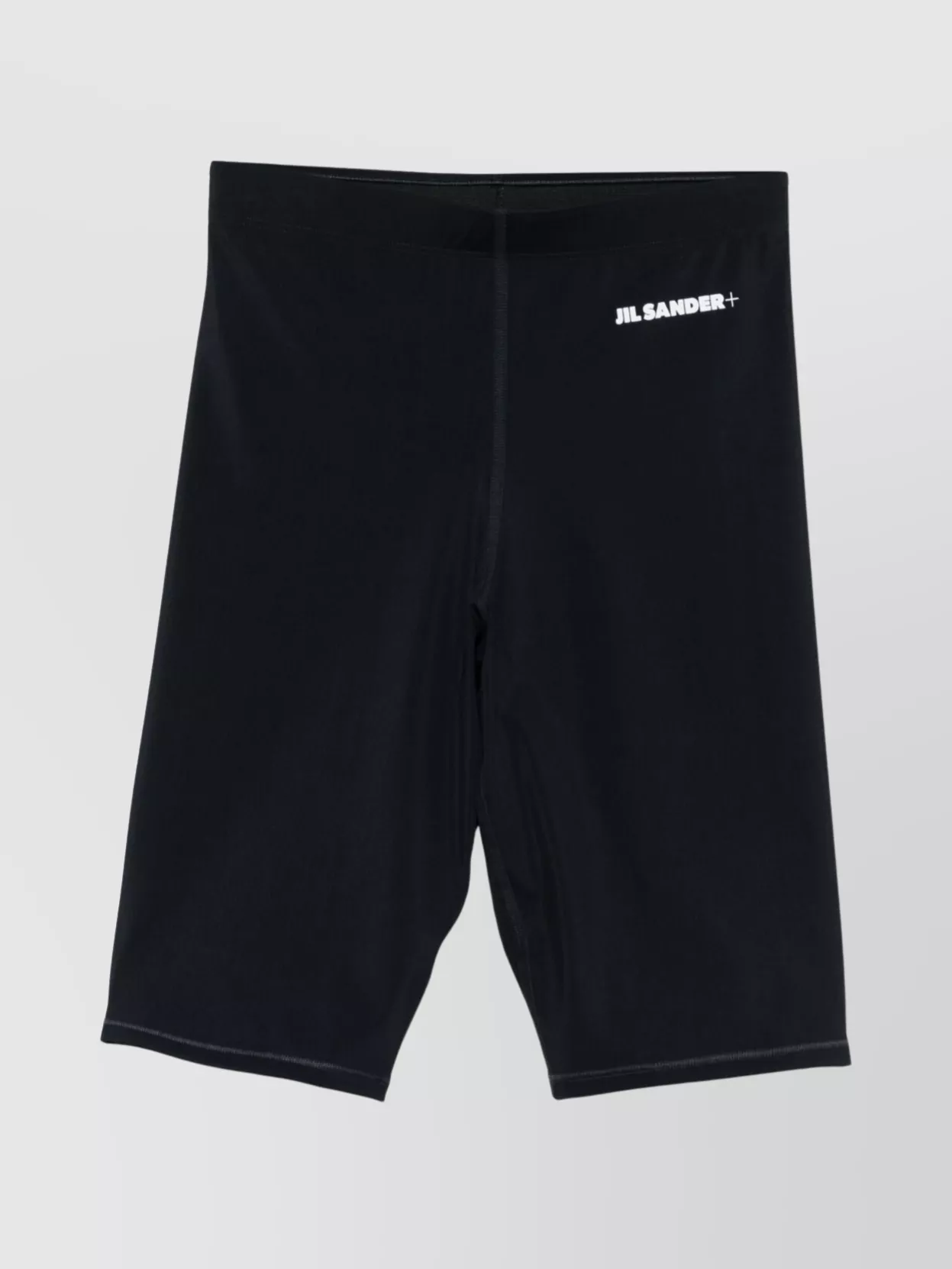 Jil Sander logo elastic waistband stretch cyclists shorts