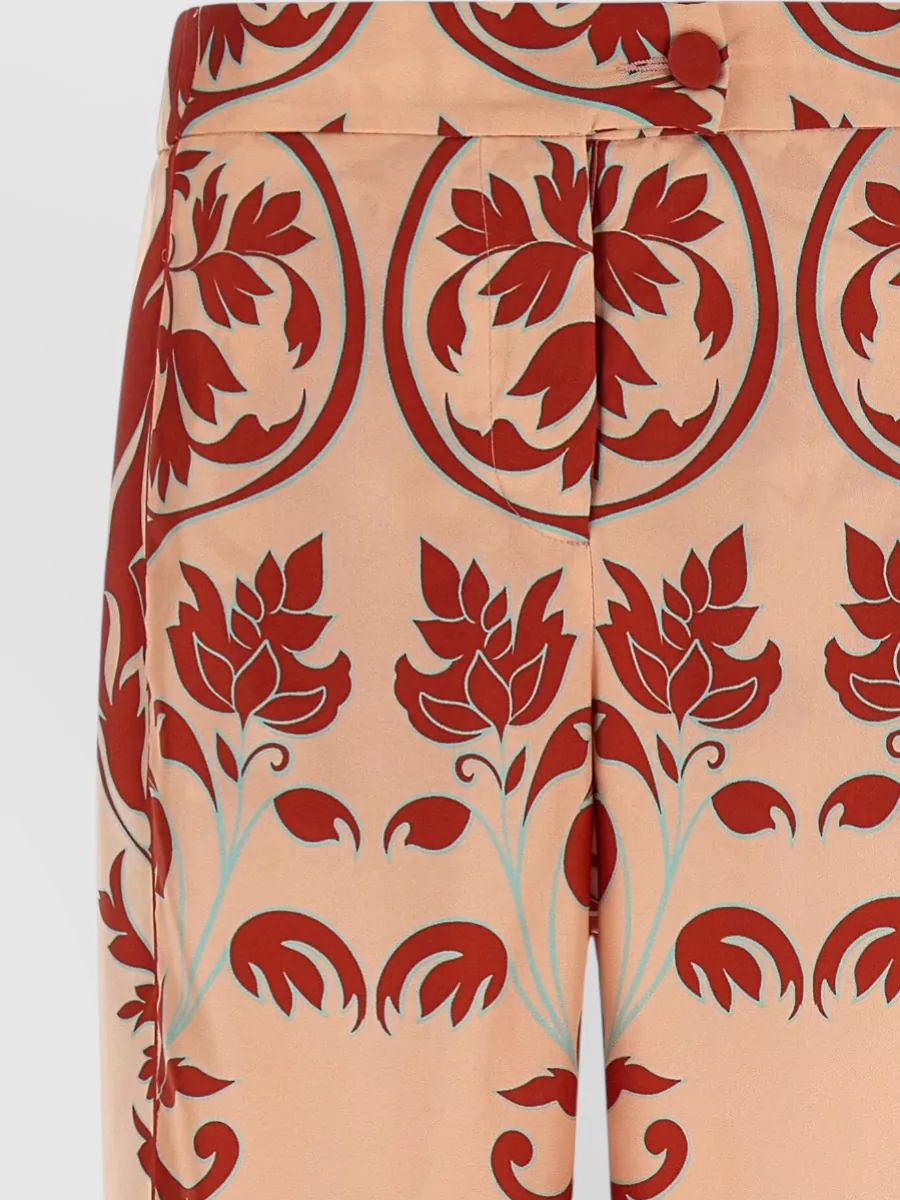 F.r.s For Restless Sleepers Silk Printed Straight-Leg Trousers