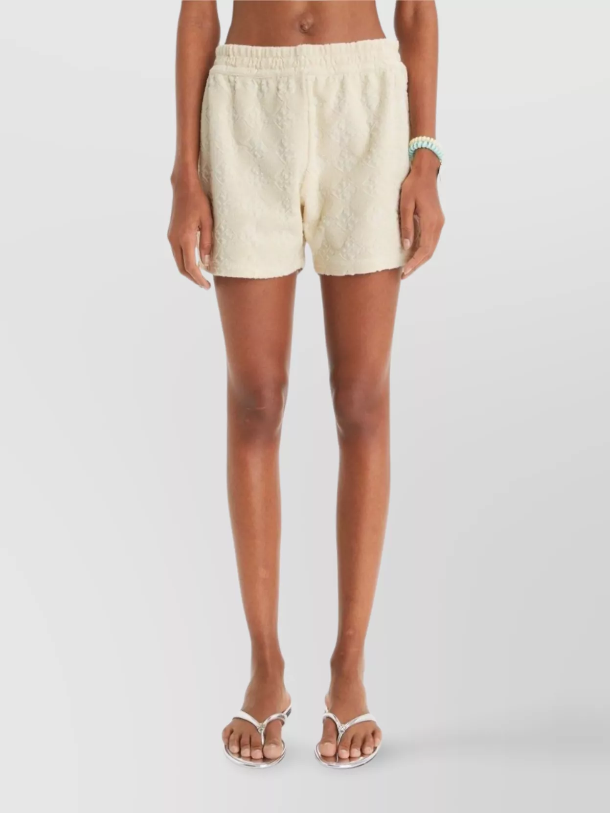Tory Burch Elasticated Waist Jacquard Logo Shorts