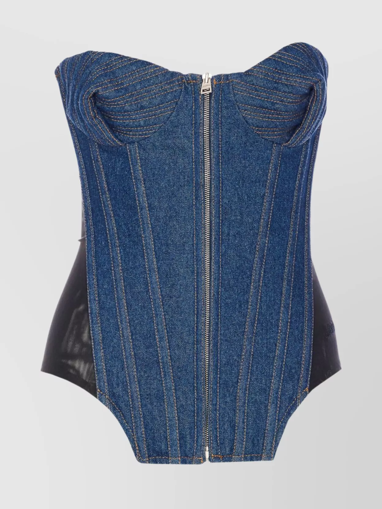 Jean Paul Gaultier Denim Corset Bustier Top