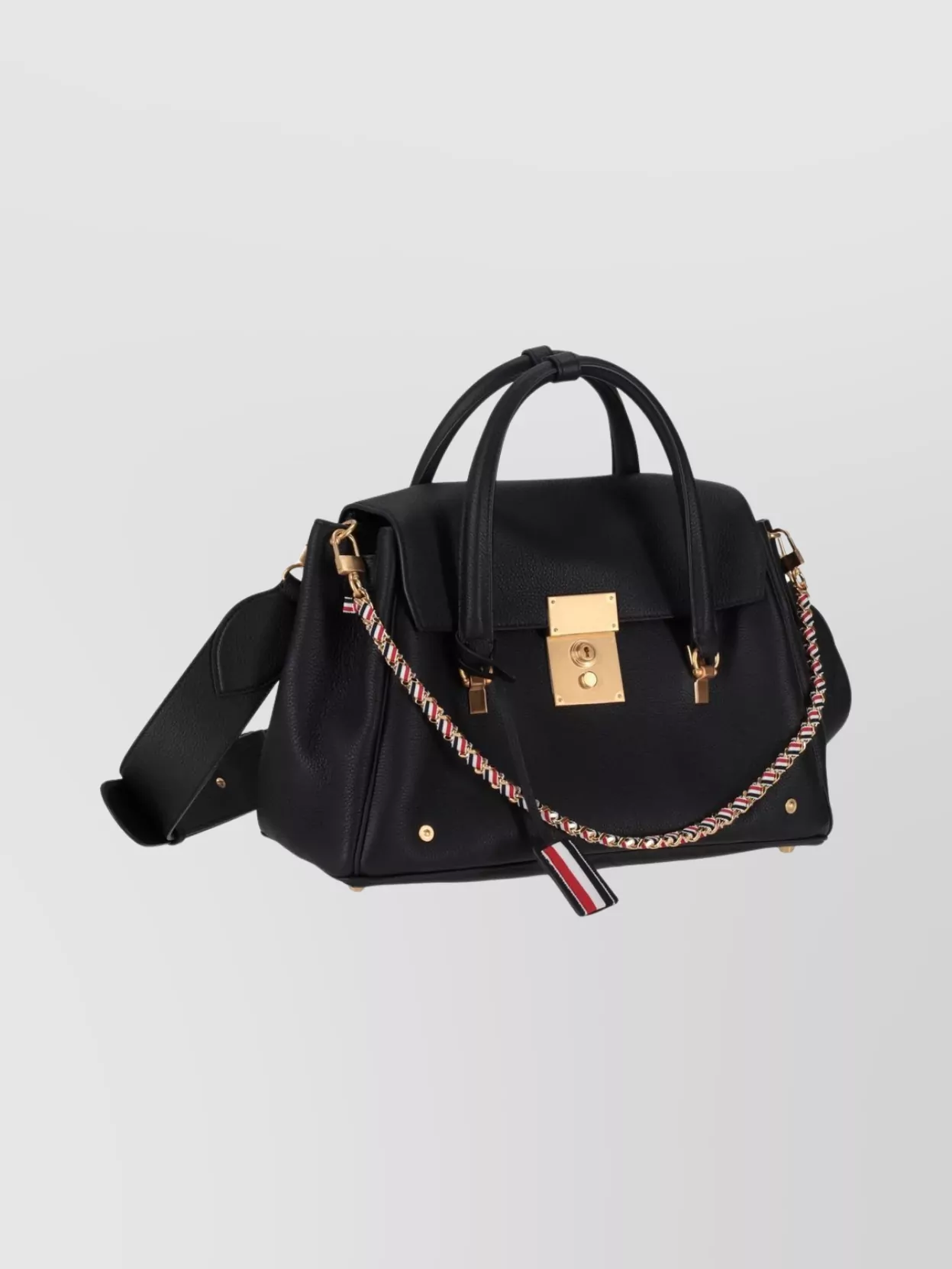 Thom Browne Soft Luggage Bag Leather Strap
