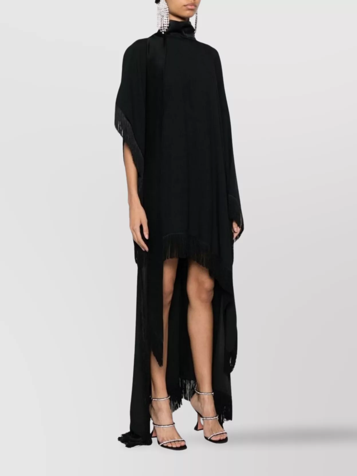 Taller Marmo Draped Sleeves Kaftan Fringe Detailing