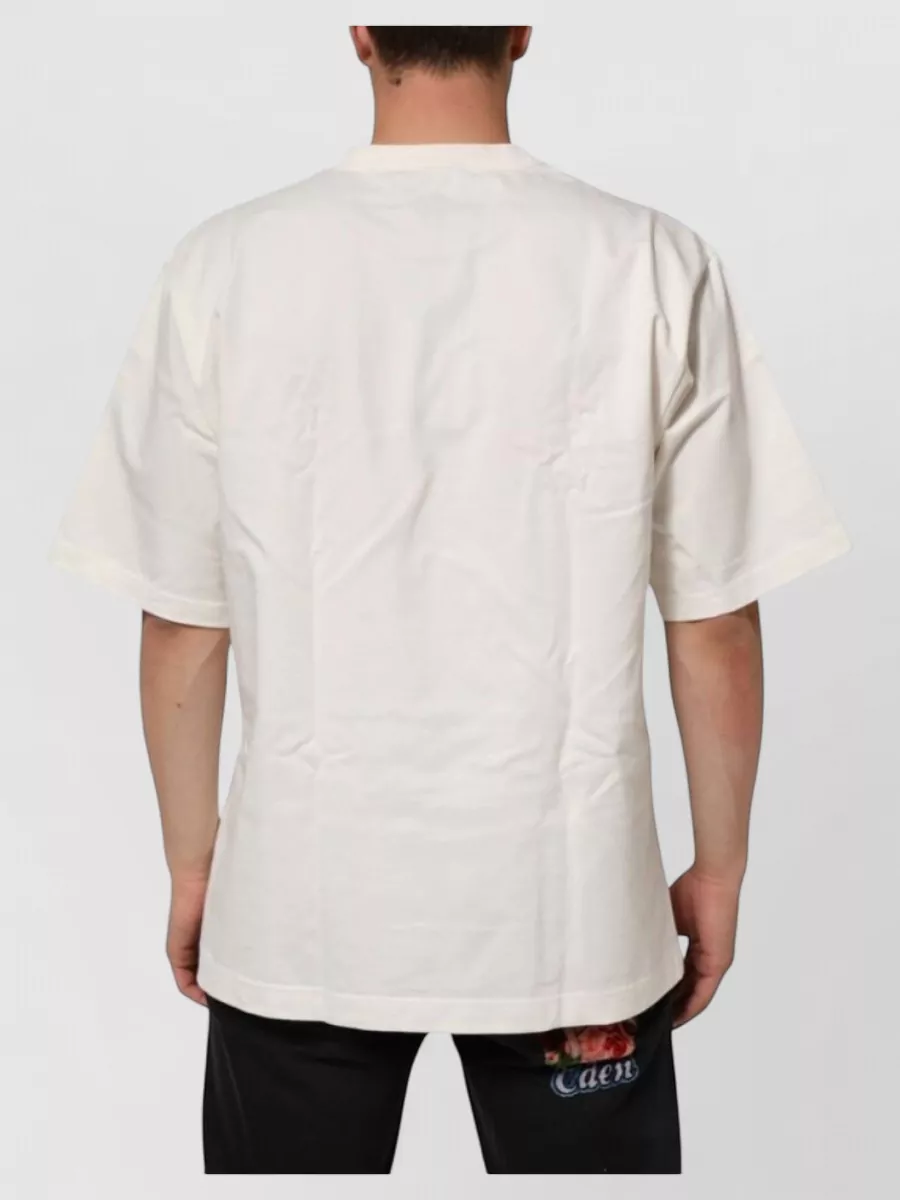Dolce&Gabbana Logo Print Cotton Crew Neck T-Shirt
