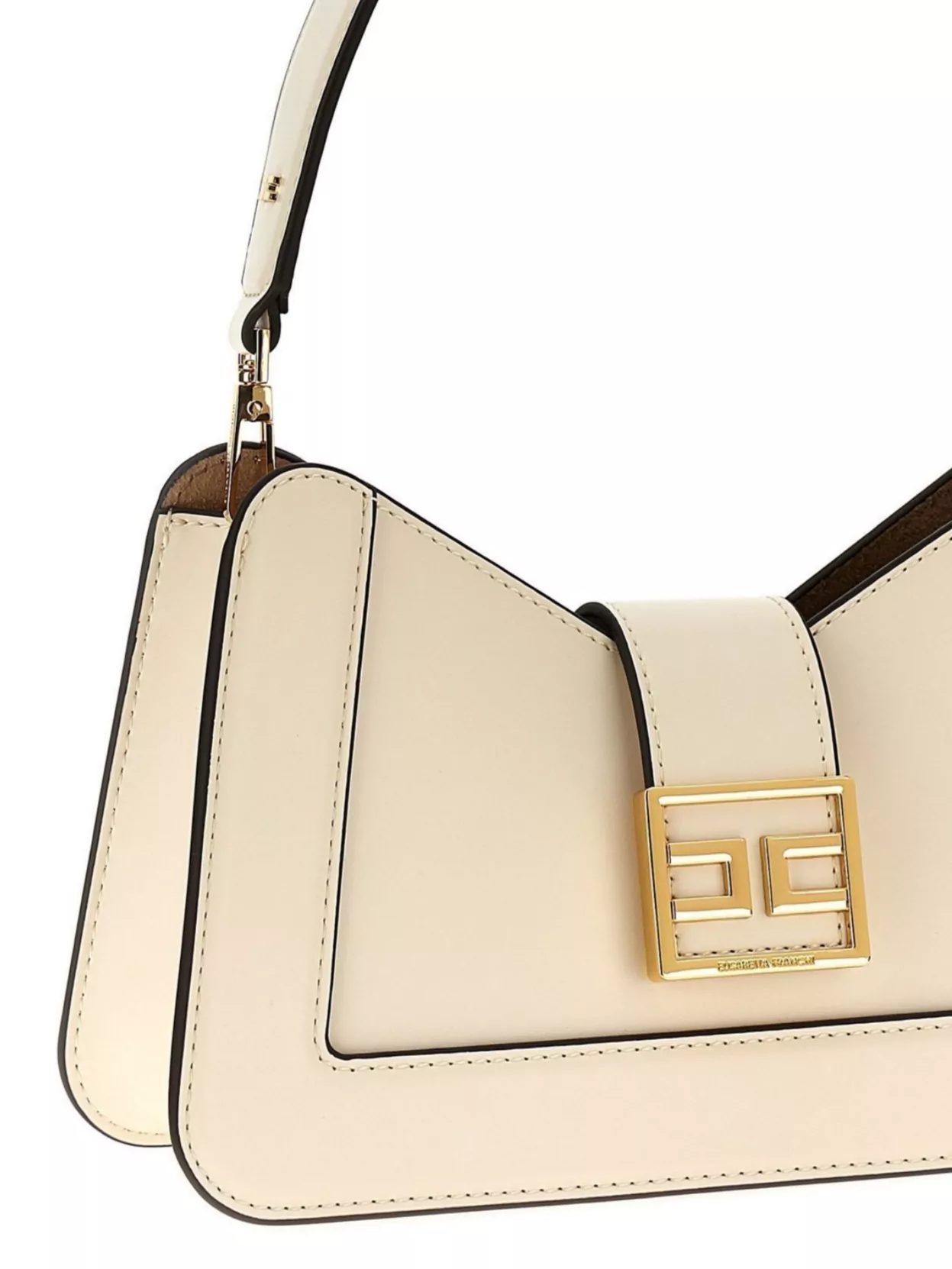 Elisabetta Franchi Structured Strap Bag Gold Hardware