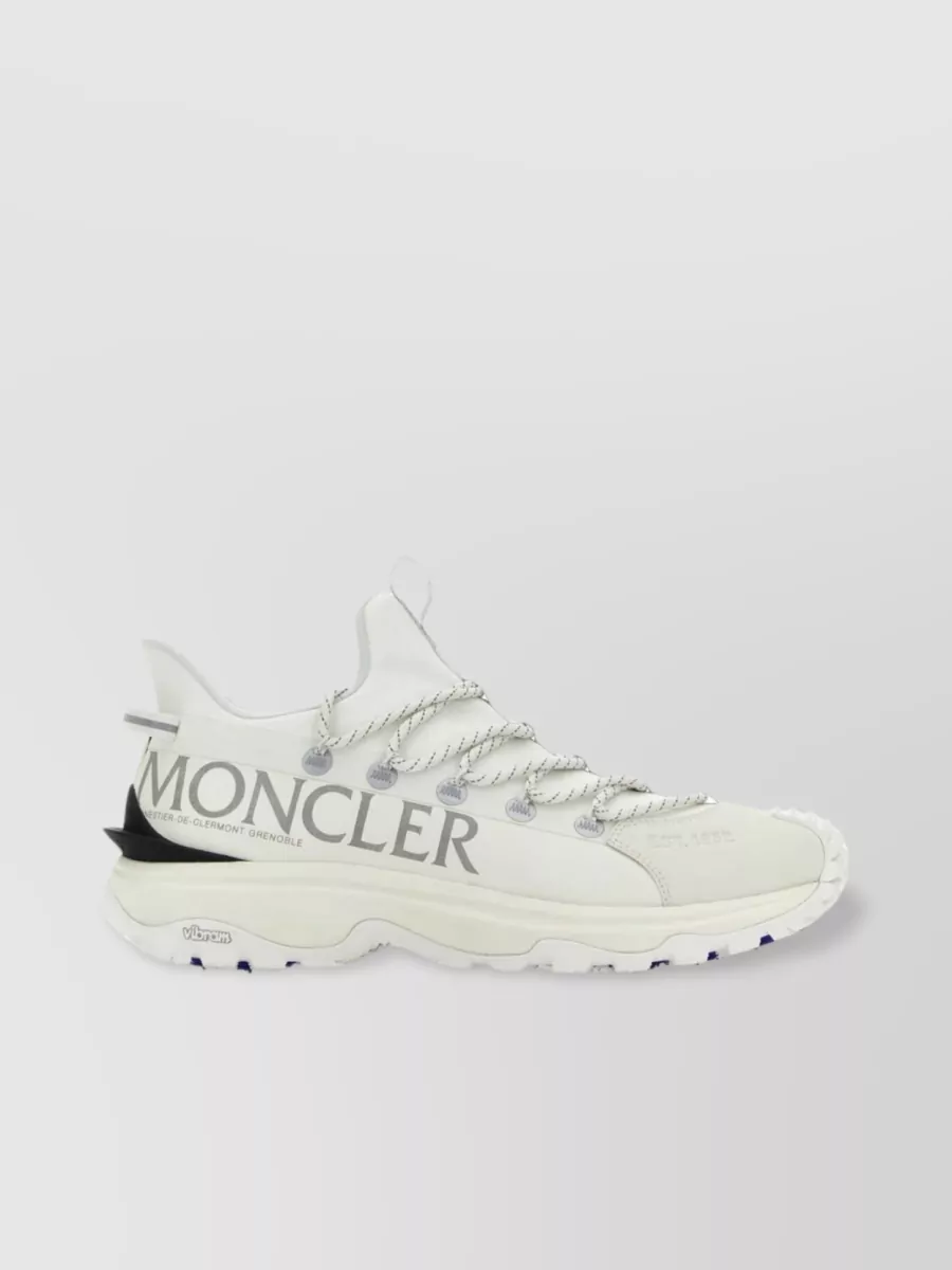Shop Moncler Tailgrip Lite 2 Sneakers In White Fabric In Grey