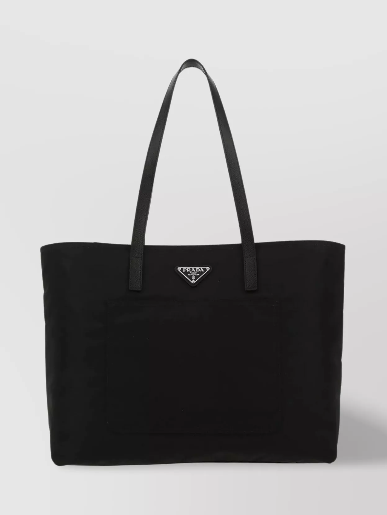 Shop Prada Nylon Shopping Bag Leather Handles