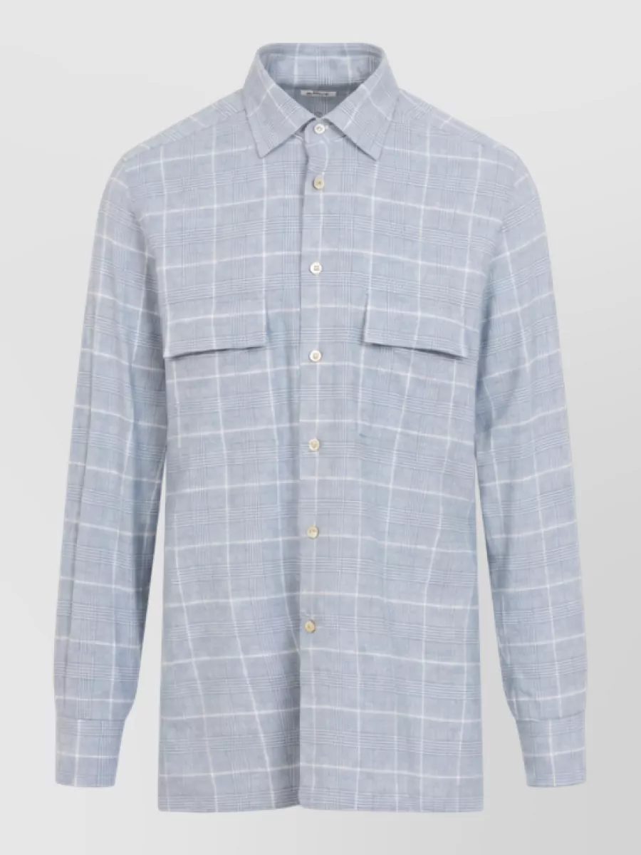 Kiton Checked Cotton Regular-Fit Shirt
