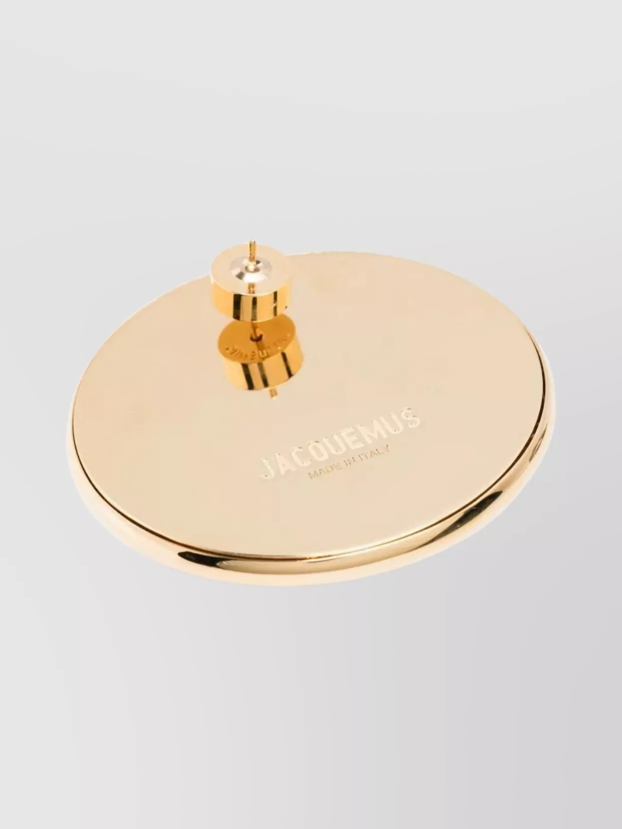 Jacquemus Round Drop Earrings Gold Finish