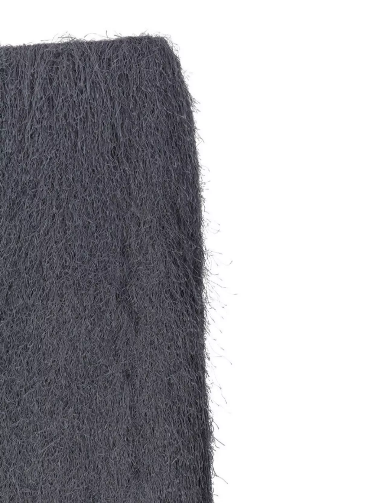Dries Van Noten Textured Knee-length Skirt Elastic Waistband In Gray