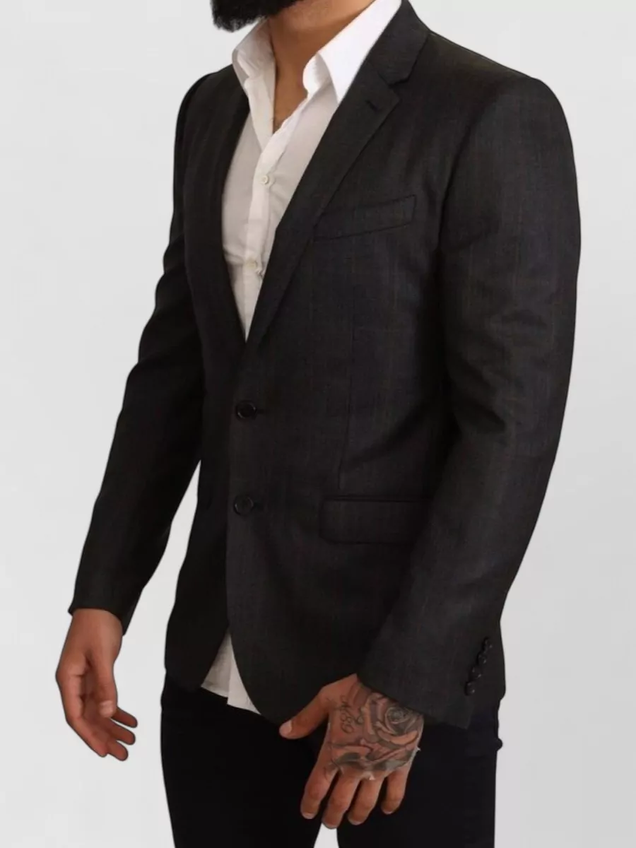 Dolce&Gabbana Wool Checked Slim-Fit Blazer