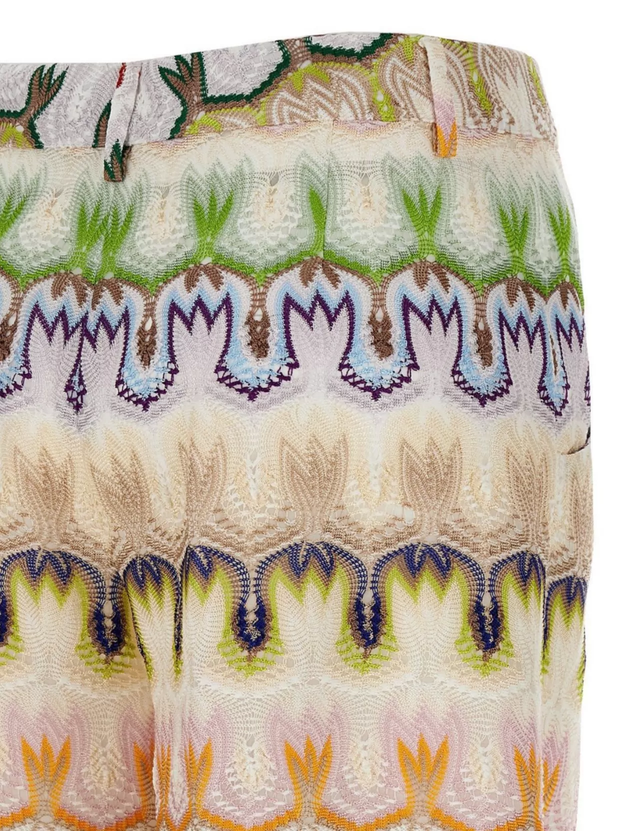 Shop Missoni Lace High Waist Wide Leg Trousers