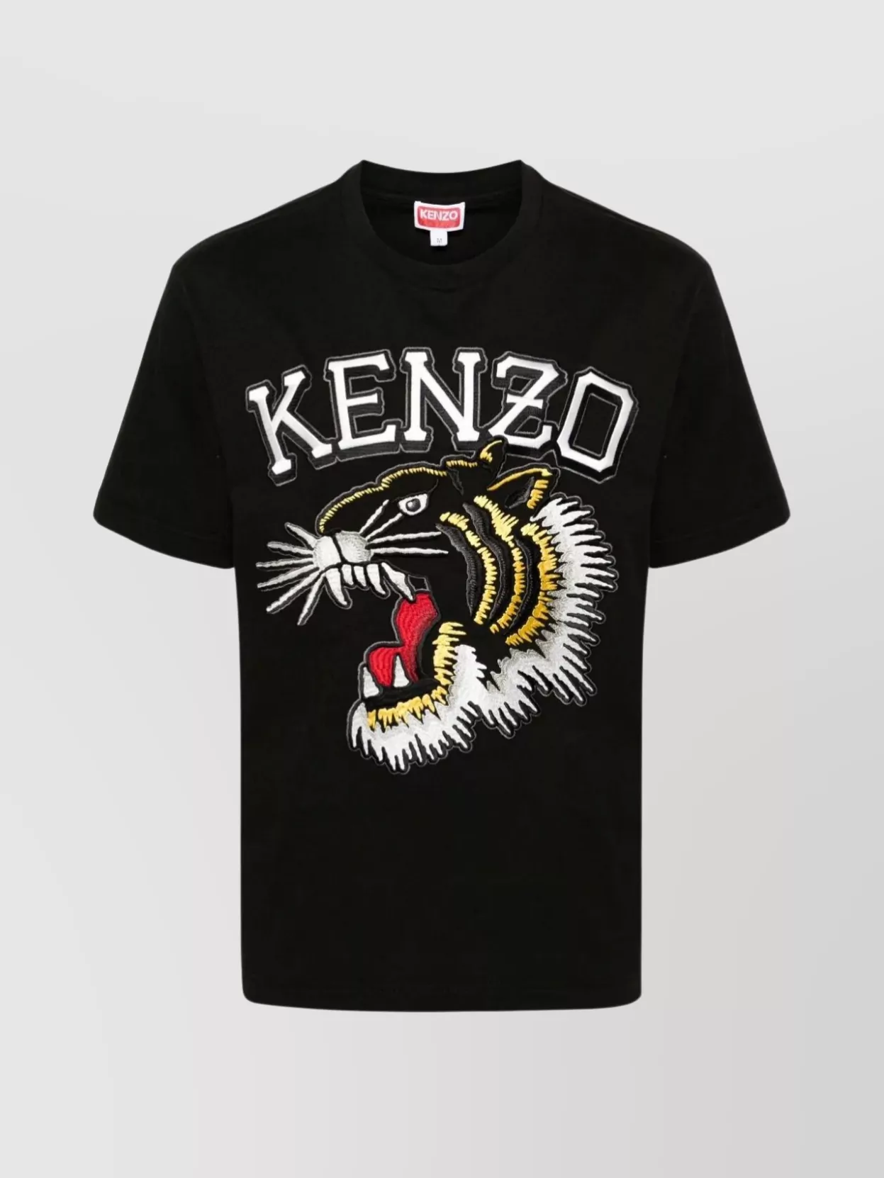 Shop Kenzo Tiger Logo Crew Neck T-shirt In Black