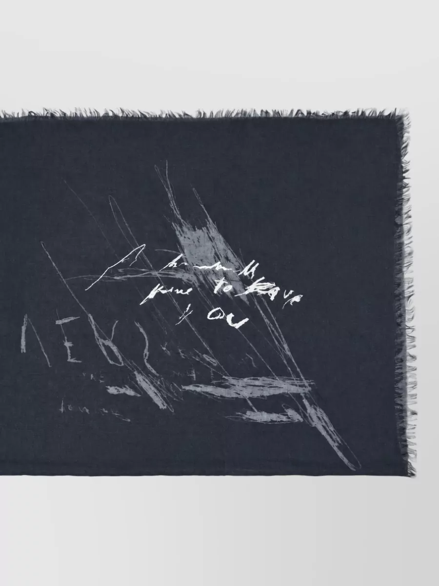 Ann Demeulemeester Cashmere Rocker Print Square Scarf