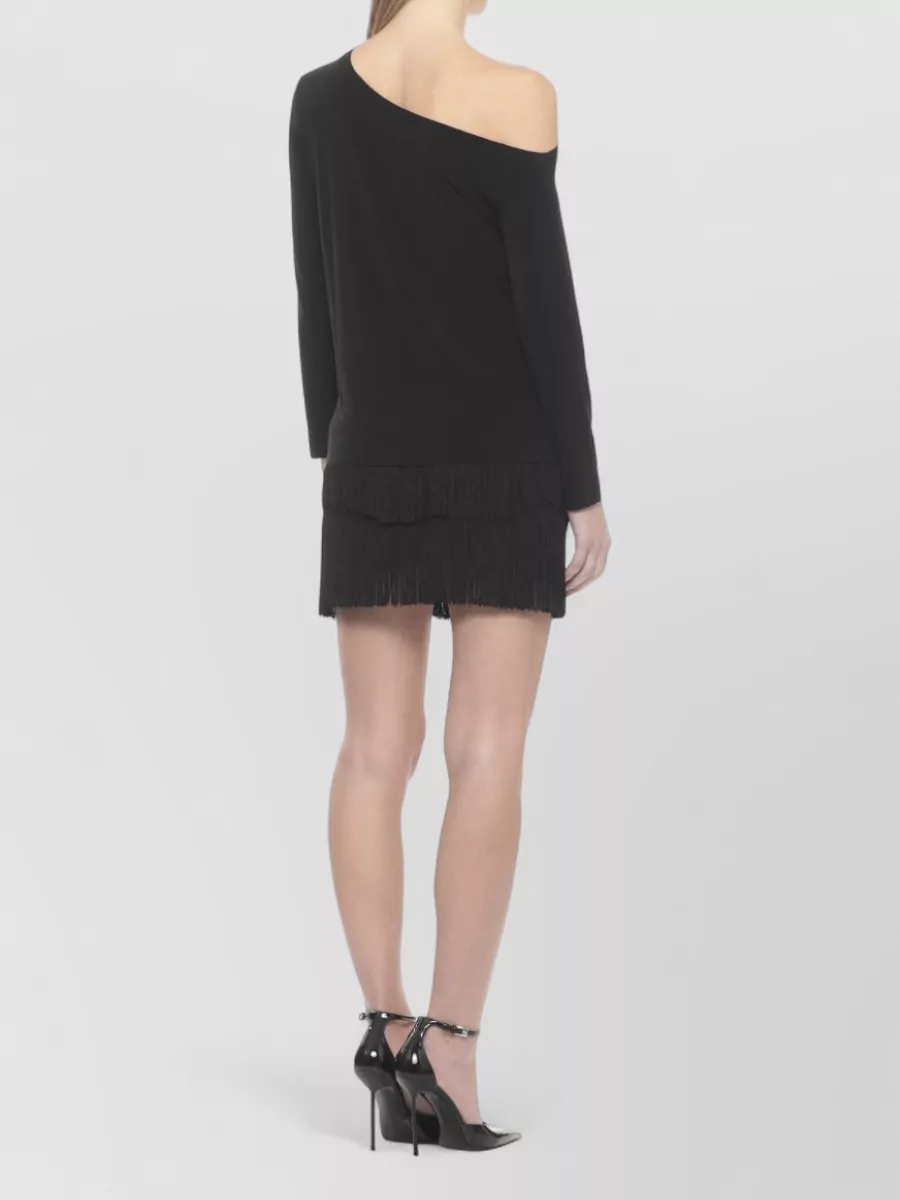 Norma Kamali Long-Sleeve Crewneck Knitted Top