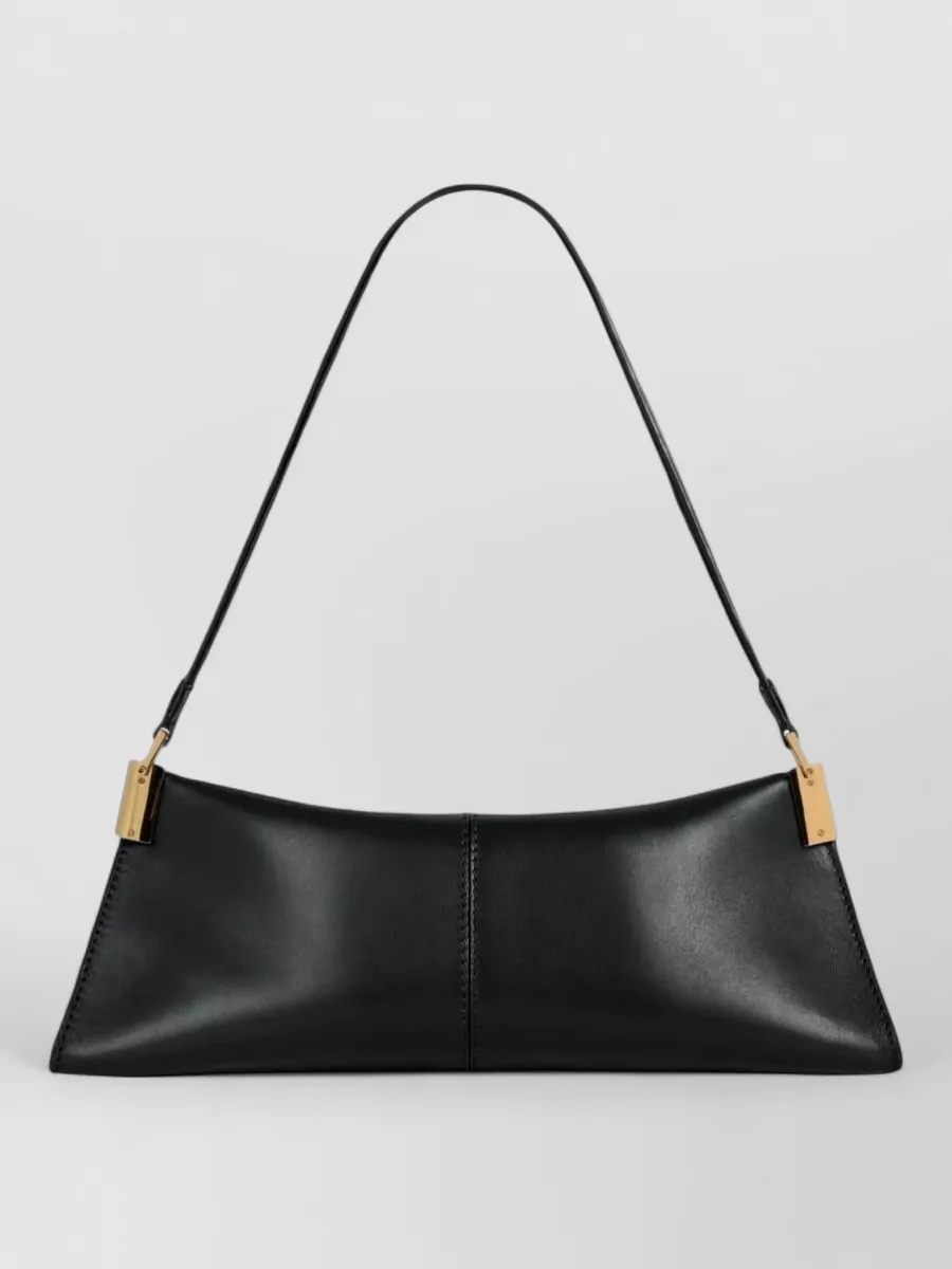 Balmain small calf leather shoulder bag