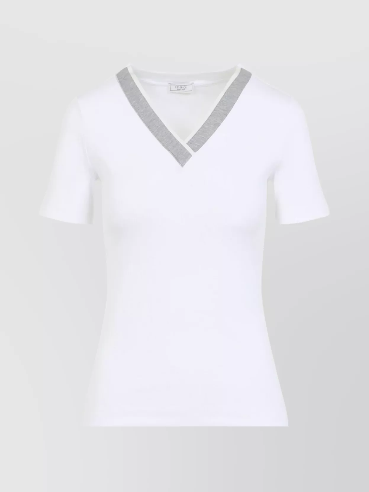 Peserico V-Neckline Cotton T-Shirt Short Sleeves
