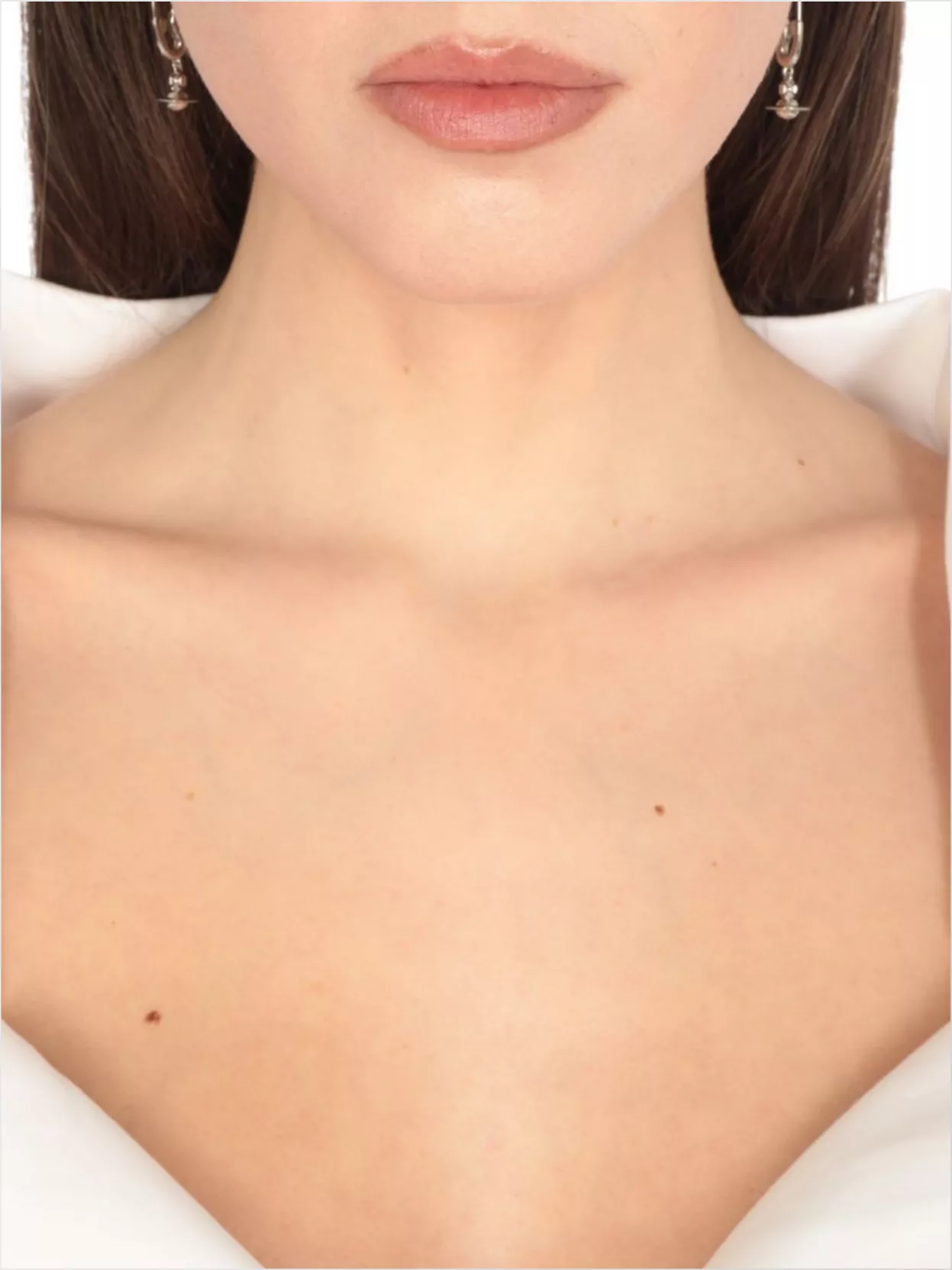 Vivienne Westwood Brass Drop Hoop Earrings With Orb Pendant