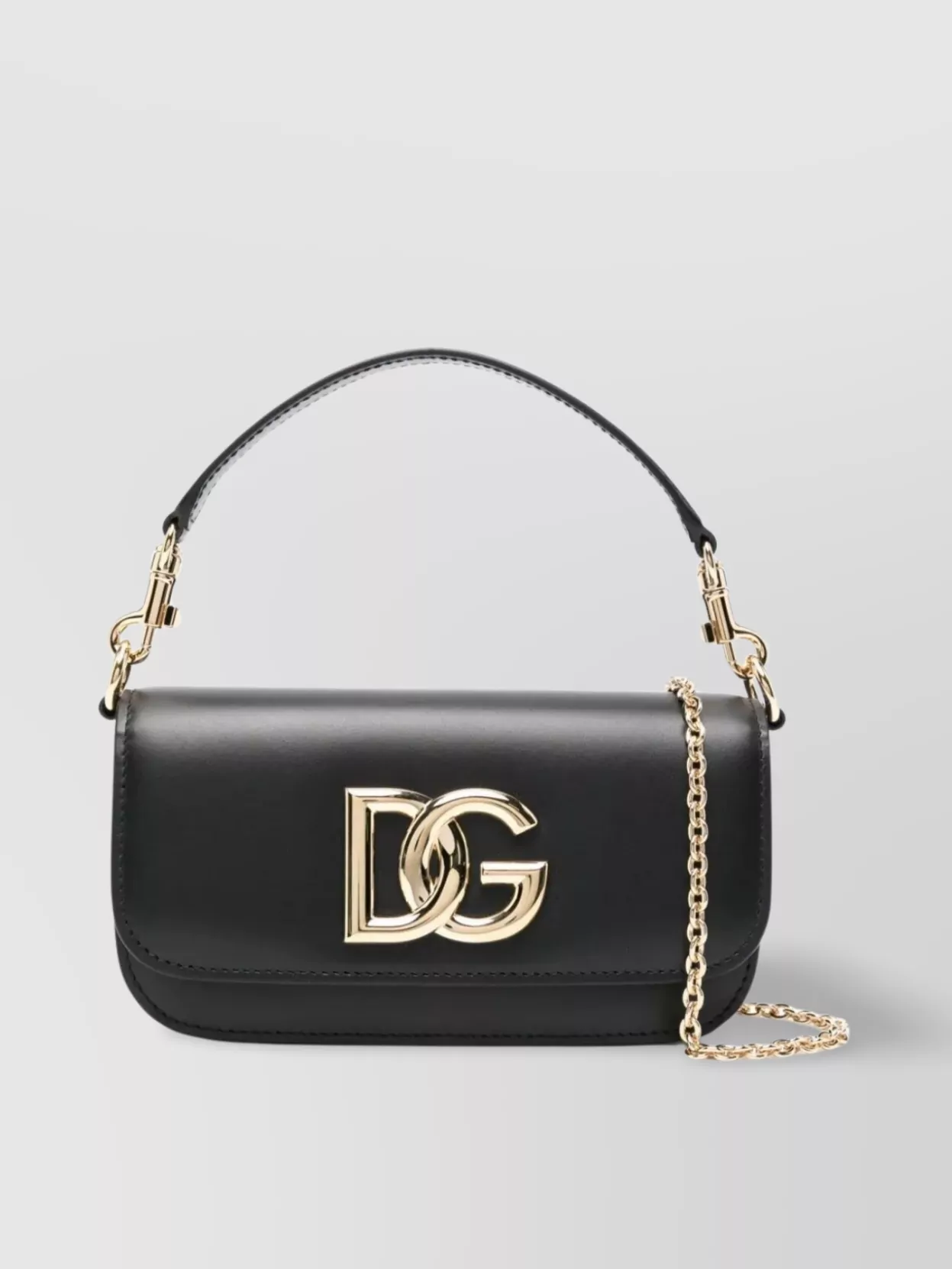 Shop Dolce & Gabbana Compact Leather Shoulder Bag