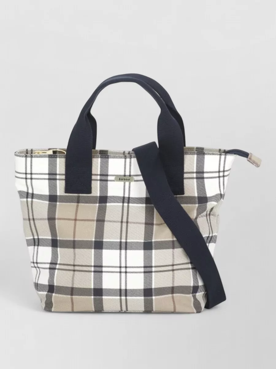 Barbour Checked Tote Bag