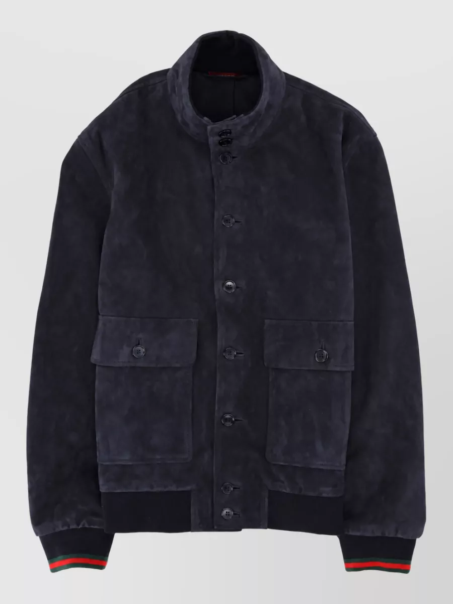 Gucci Suede single breasted coat