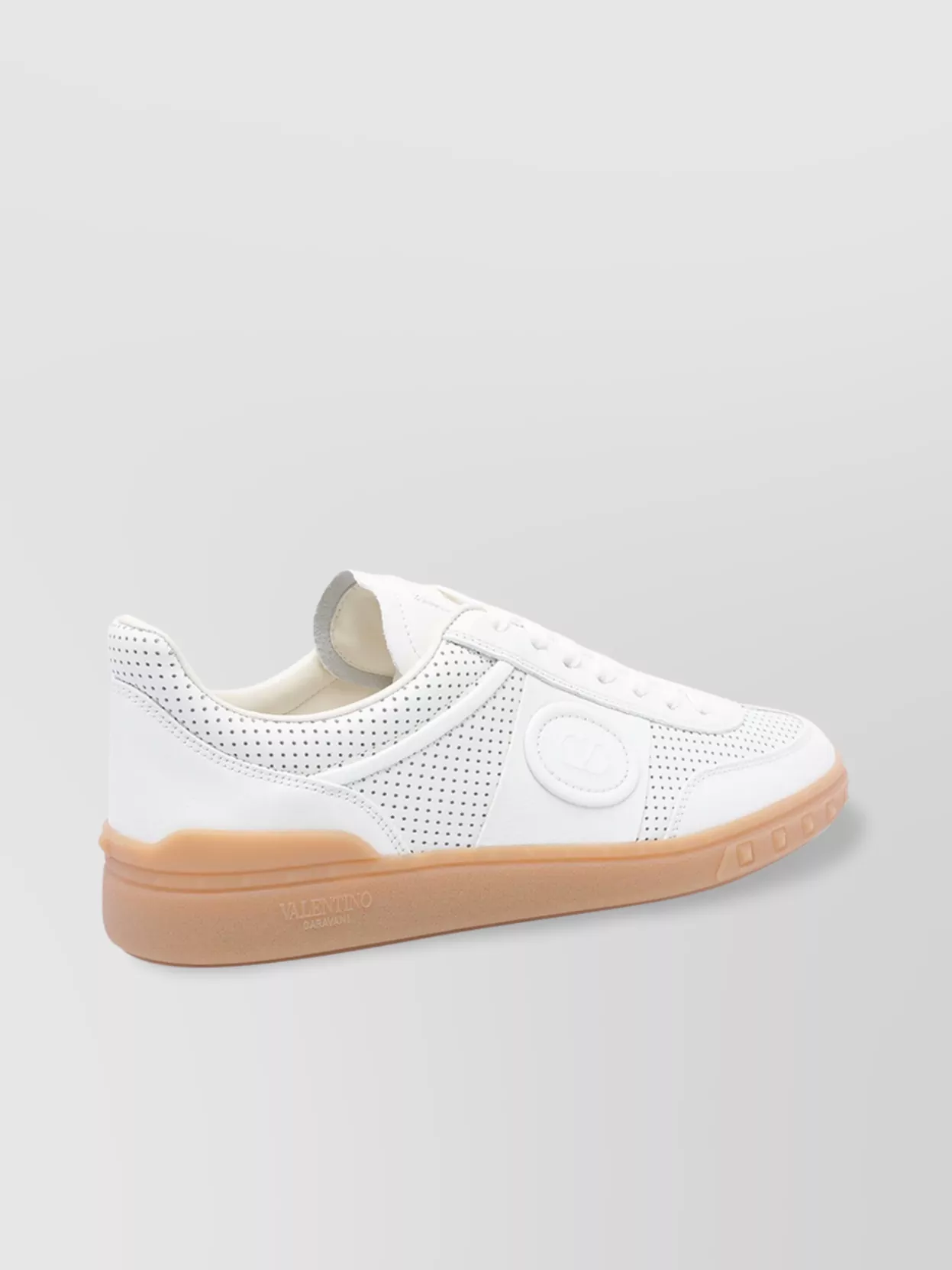 Valentino Garavani Low Top Leather Perforated Sneakers