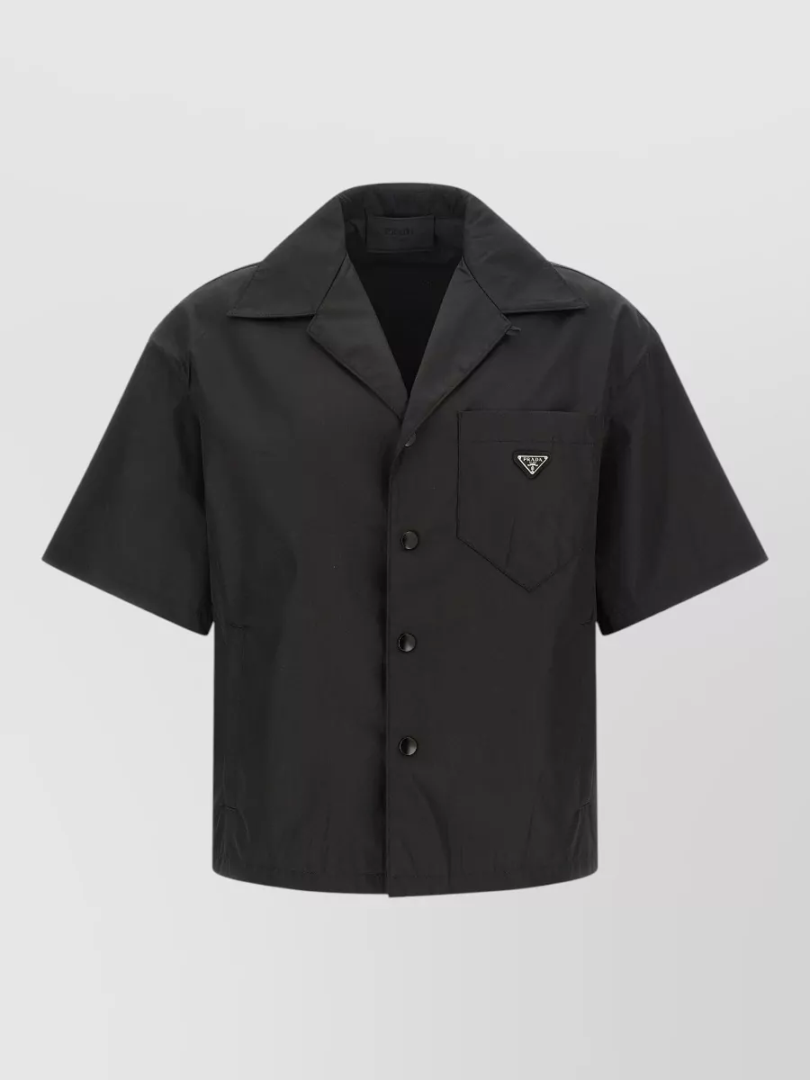 Prada short-sleeve camp-collar shirt jacket