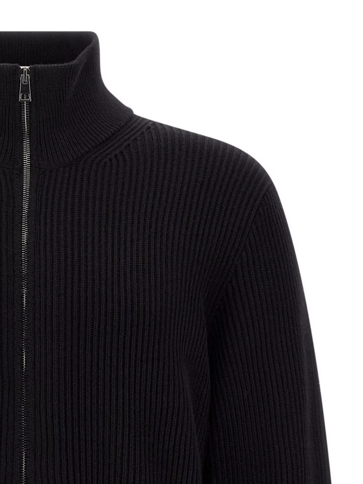 Roberto Collina Textured Cardigan With High Collar And Cuffs