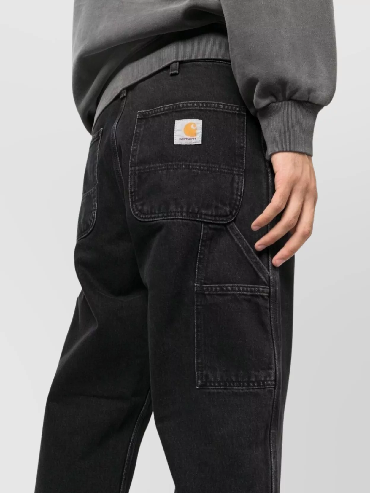 Carhartt Wip Straight Leg Denim Trousers Pockets