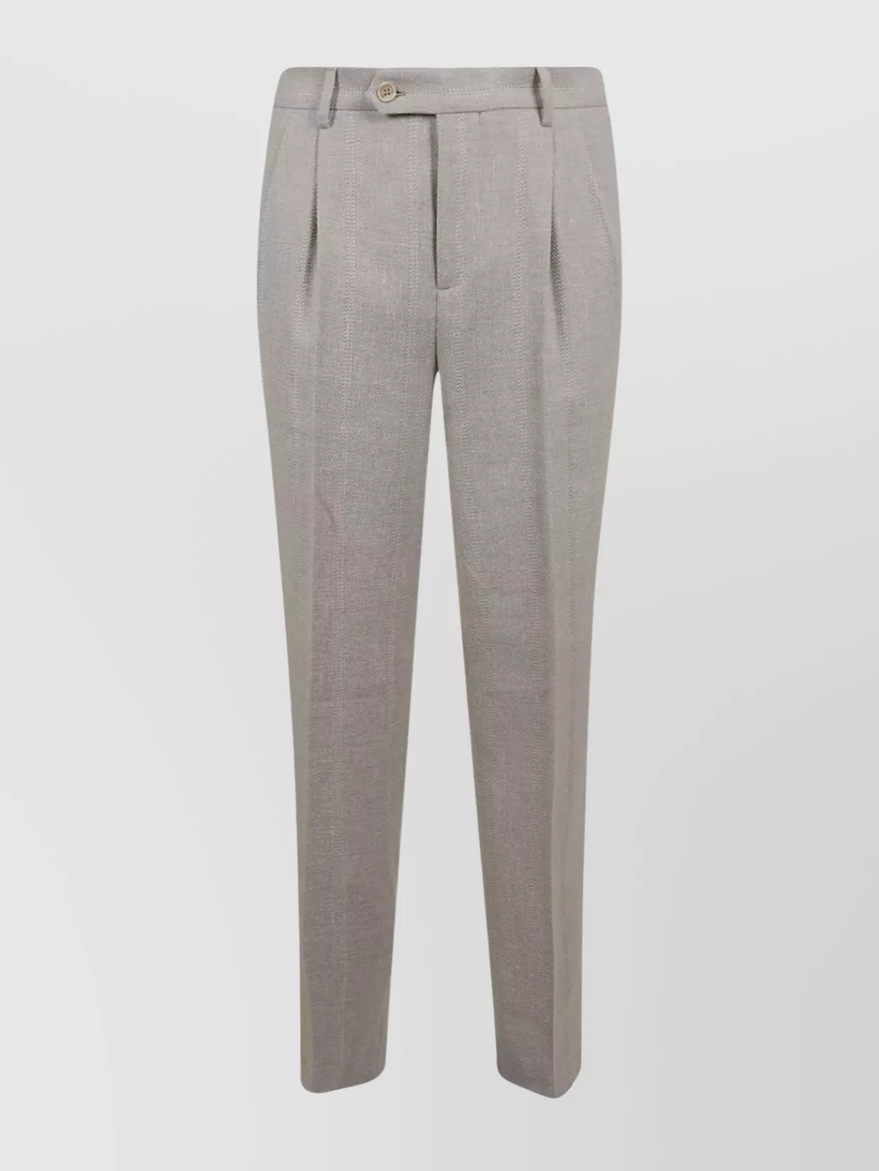 Shop Brunello Cucinelli Tailored Trousers Pleated Front